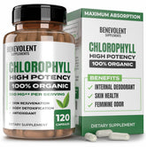 Benevolent Nourishment chlorophyll capsules bottle front view for daily energy support