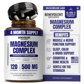 Benevolent Nourishment Magnesium Complex bottle front view for calm and sleep support
