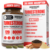 Benevolent Nourishment Turkesterone Tongkat bottle—premium blend for strength and endurance
