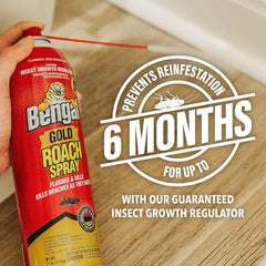 Bengal Gold Roach Spray used in a kitchen to target crevices