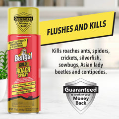 Bengal Gold Roach Spray nozzle dispensing for quick room applications