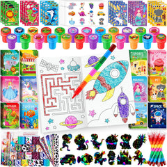 BenLouis mini coloring books set for kids party favors with bright designs
