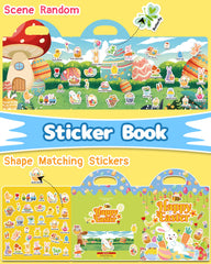 Benresive sticker book with portable handle, ideal for travel activities.