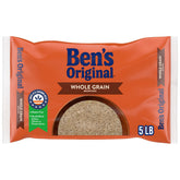 BEN'S ORIGINAL brown rice 5 lb pack, ideal base for versatile weeknight dinners.