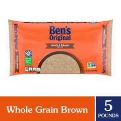 BEN'S ORIGINAL brown rice steaming in a pot, ready to serve.