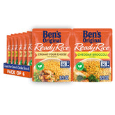 BEN'S ORIGINAL Ready Rice Creamy Four Cheese and Broccoli pouch heat-ready for a comforting quick meal.