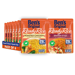 BEN'S ORIGINAL Ready Rice roasted chicken pouch with carrots and herbs, quick dinner solution
