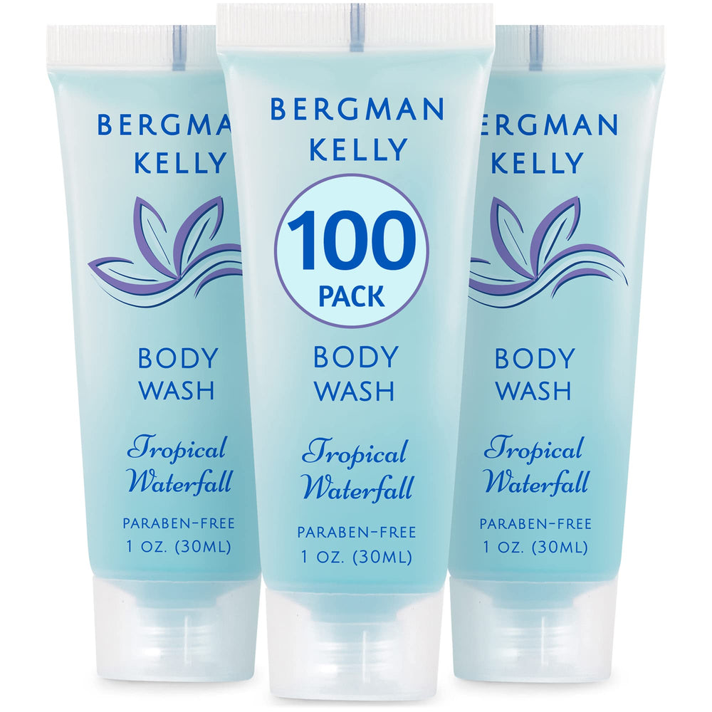 BERGMAN KELLY travel-size body wash tube with foil seal for hygiene