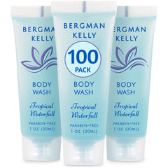 BERGMAN KELLY travel-size body wash tube with foil seal for hygiene
