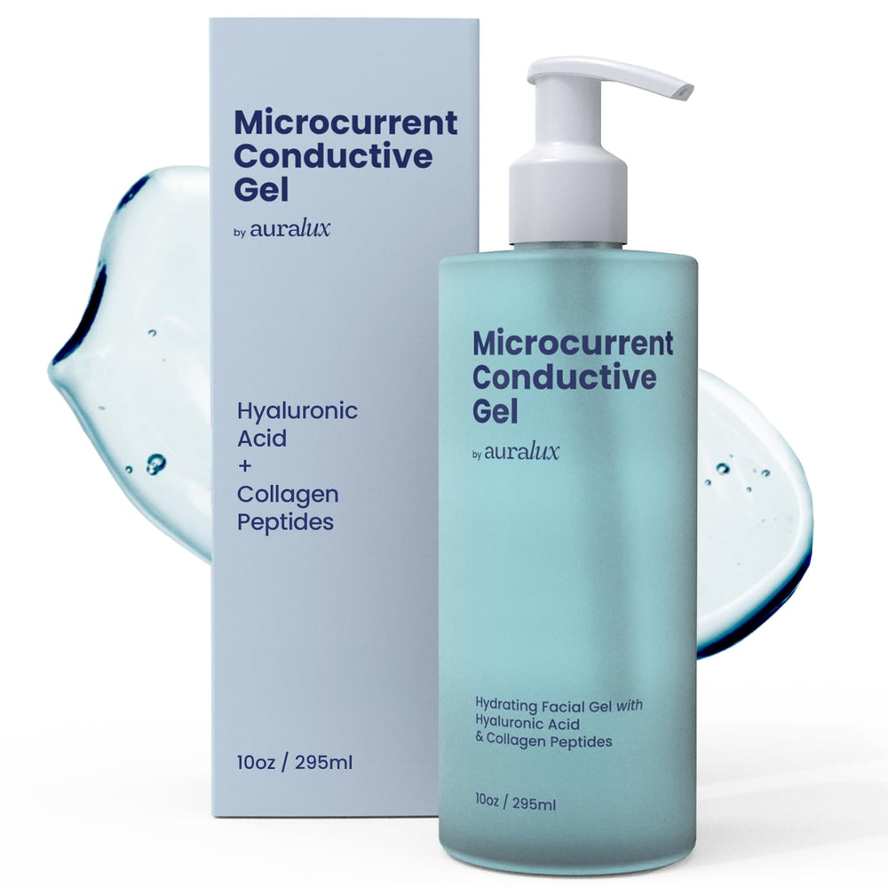 Berkland Auralux Gel bottle pump for easy, mess-free application during microcurrent sessions.