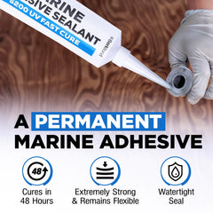 Berkland marine adhesive bonds deck hardware with permanent seal