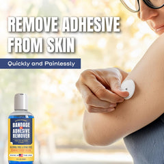 Berkland Sting-Free Adhesive Remover being applied for gentle, pain-free removal.