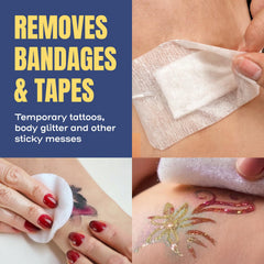 Berkland Sting-Free Adhesive Remover applied near a dialysis port.