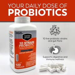 Berkley Jensen probiotic capsules close-up highlighting smooth vegetarian capsules for daily use