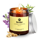 Bersiler Lavender Eucalyptus candle glow for relaxation in home spaces