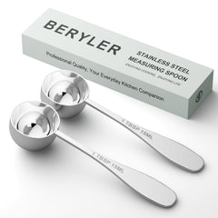 BERYLER 2-piece measuring spoons set with 1 tablespoon capacity in a gift box.