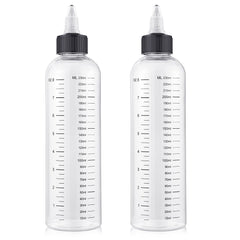 Besarme bottle with graduated scale for precise measurements during home hair care