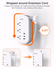 BESHON ultra-slim wall plug fits tight spaces behind furniture