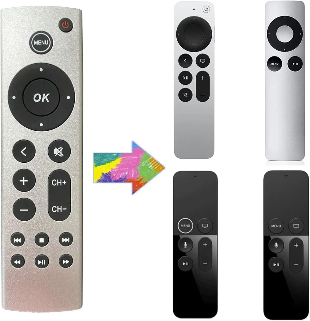 Besia universal remote for Apple TV IR with simple, screen-free control