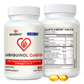 Besibest ubiquinol 600mg softgel bottle for daily use