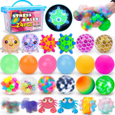 BESNEL 24-pack stress balls in mixed colors for stress relief and focus.