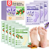 Besnel foot peeling mask exfoliating 3-pack gently removes dead skin for smoother feet