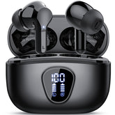 BESNOOW wireless earbuds LED display shows battery status for on-the-go listening.