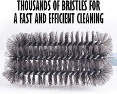 BEST grill brush shows stainless steel bristles for powerful grease removal without scratching.
