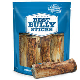 Best Bully Sticks marrow bones in pack front view, durable chew for long-lasting dog entertainment.
