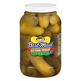 Best Maid Sour Pickles jar displaying bold tangy flavor, ideal for snacking