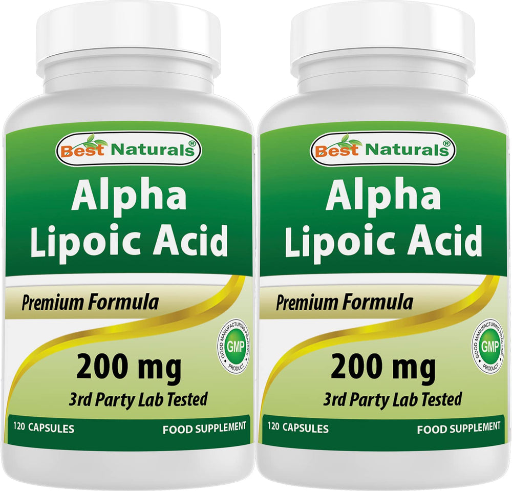 Best Naturals Alpha Lipoic Acid 200mg bottle for daily antioxidant support.
