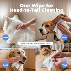 Best Pet Supplies dog wipes coat cleansing with lavender Vitamin E and gentle formula.