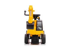 Best Ride On Cars CAT Excavator push car with under-seat storage keeps toys organized