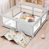 Besuhot baby playpen 50x50 mat offers a spacious safe area for play.