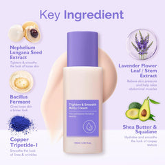 BETTENKO Firming Cream arm application demonstrates skin tightening on the arm.