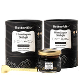 Better Alt Pure Himalayan Shilajit Resin jar showing rich amber resin for daily energy support.