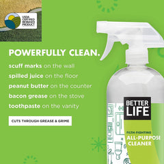 Better Life cleaner removes smudges on glass and mirrors with clarity