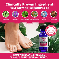 Six natural oils blend including Tea Tree and Lavender for nourishment.