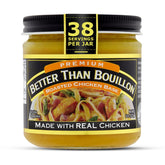 Better Than Bouillon Roasted Chicken Base jar showcasing rich, ready-to-use flavor for soups.