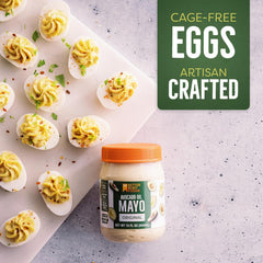 BetterBody Foods Avocado Oil Mayo serving suggestion, showcasing smooth texture.