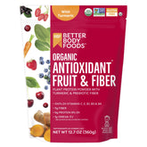 BetterBody Foods Antioxidant Blend bottle front label highlighting organic ingredients for daily nutrition.
