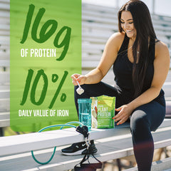 BetterBody Foods Organic Plant Based Protein Powder label close-up highlighting organic and vegan