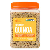BetterBody Foods quinoa in raw form, a protein-rich pantry staple.