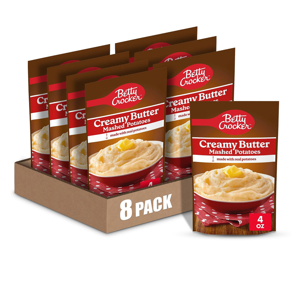 Betty Crocker Creamy Butter Mashed Potatoes pouch ready for quick side