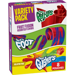 Betty Crocker Fruit Roll-Ups box with vibrant colors for school lunch.