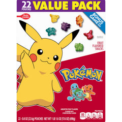 Betty Crocker Pokemon Fruit Snacks characters-shaped treats, fun and tasty for kids.