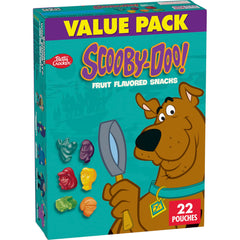 Betty Crocker Scooby-Doo fruit snacks box, gluten free and vitamin C rich.