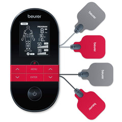 Beurer EM59 with clear front display for easy use and electrode placement.
