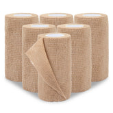 BEVTEE self-adhesive bandage wrap six rolls laid out for quick, residue-free securing