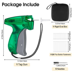 BEVTEE tagging gun with 5 needles for versatile fabric tagging.